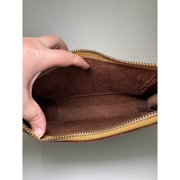 Frye Melissa Artisan Zip Crossbody Sunflower Bag Tooled Brown Western Boho NWOT - Picture 14 of 16